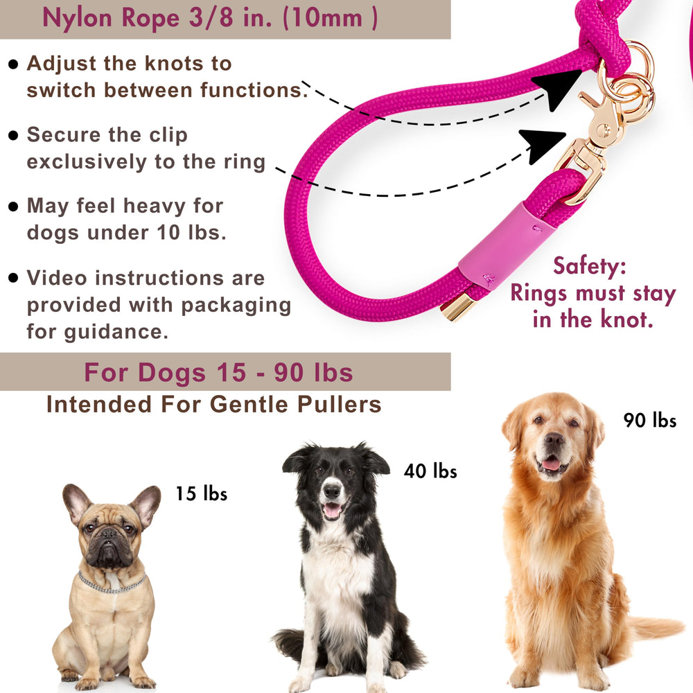 Sticks N' Bones Co two-dog leash helps manage two dogs