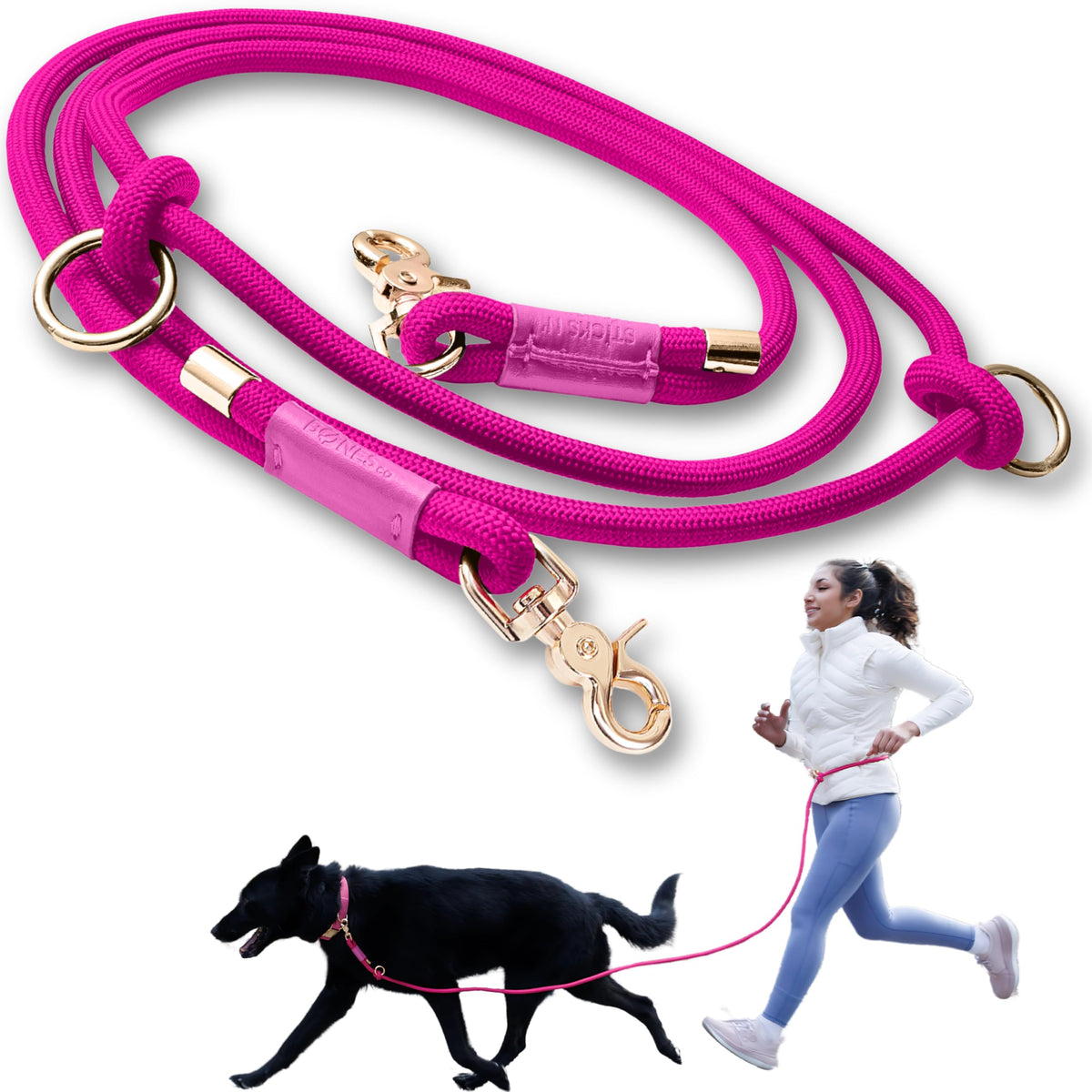 Sticks N' Bones Co hands-free waist leash for comfortable running with your dog