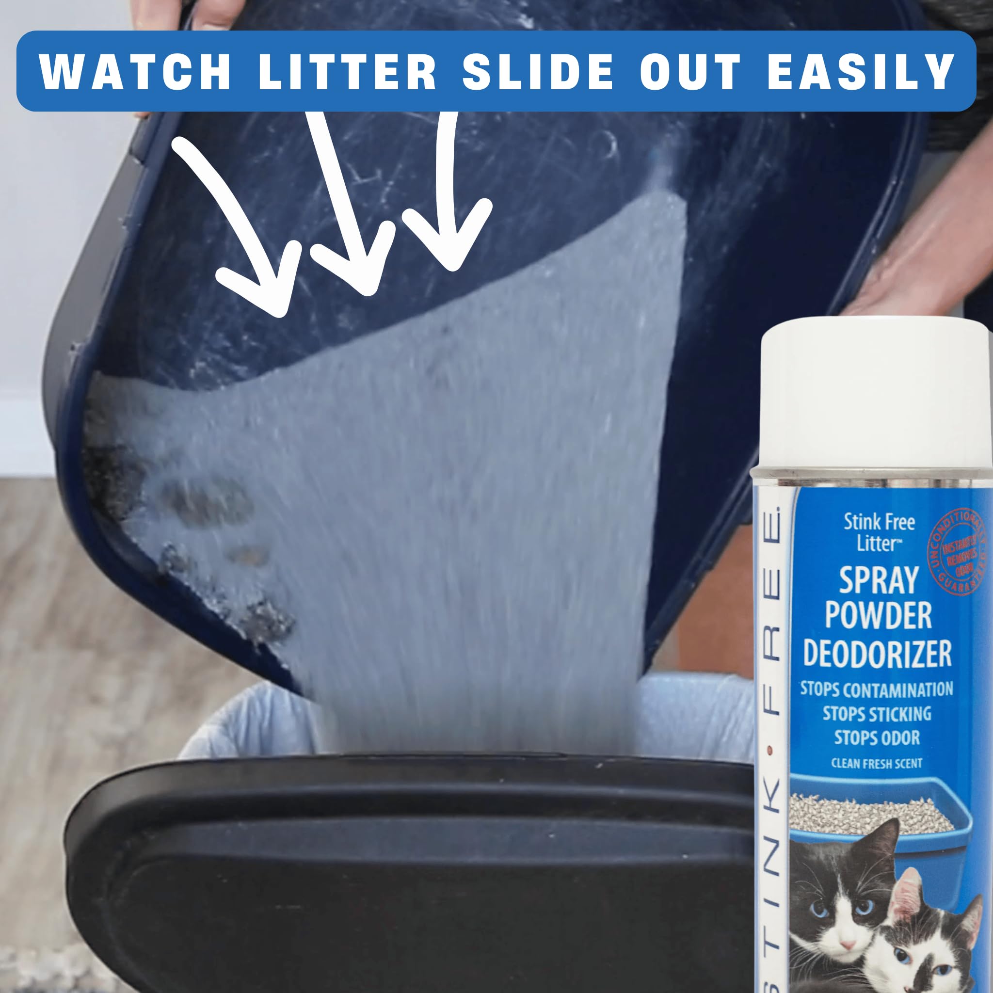 Stink Free fragrance provides a pleasant scent during litter box maintenance.