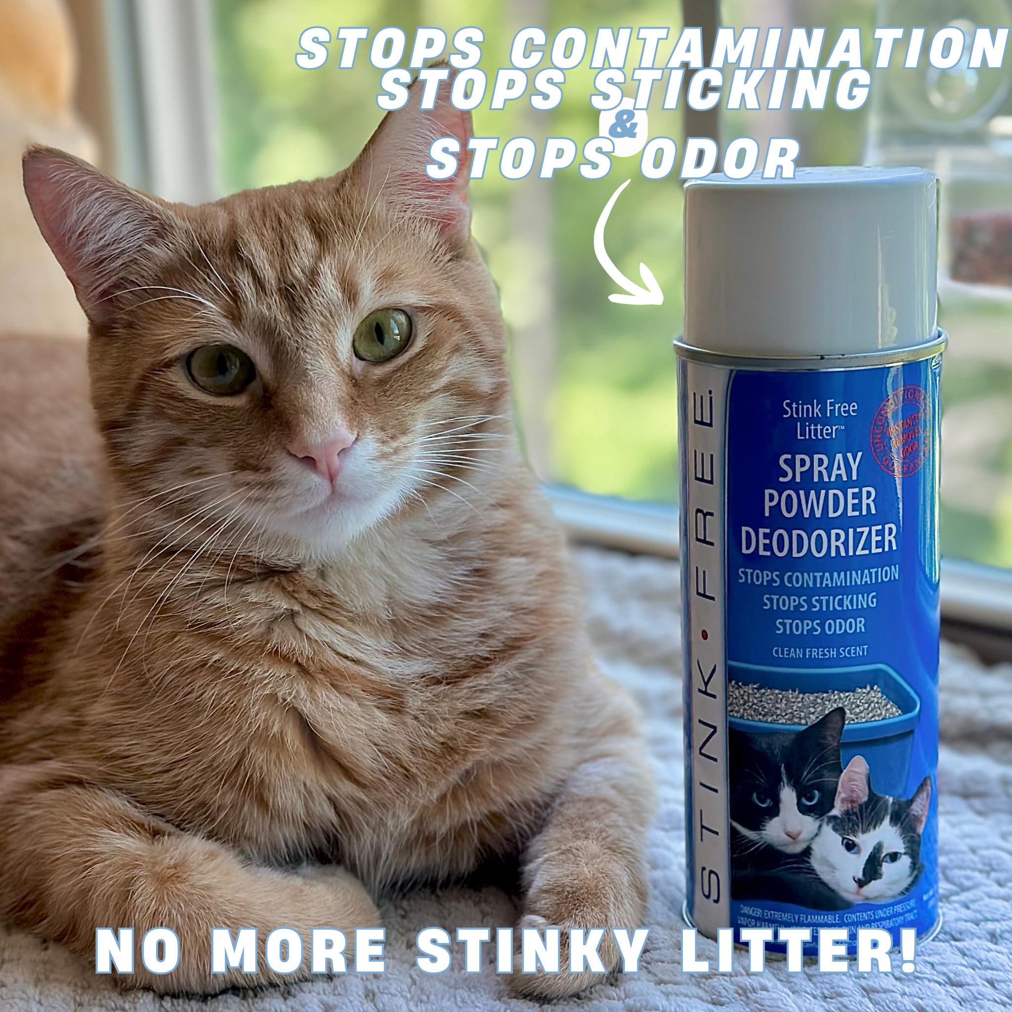 Stink Free made in USA label on bottle for trusted quality.