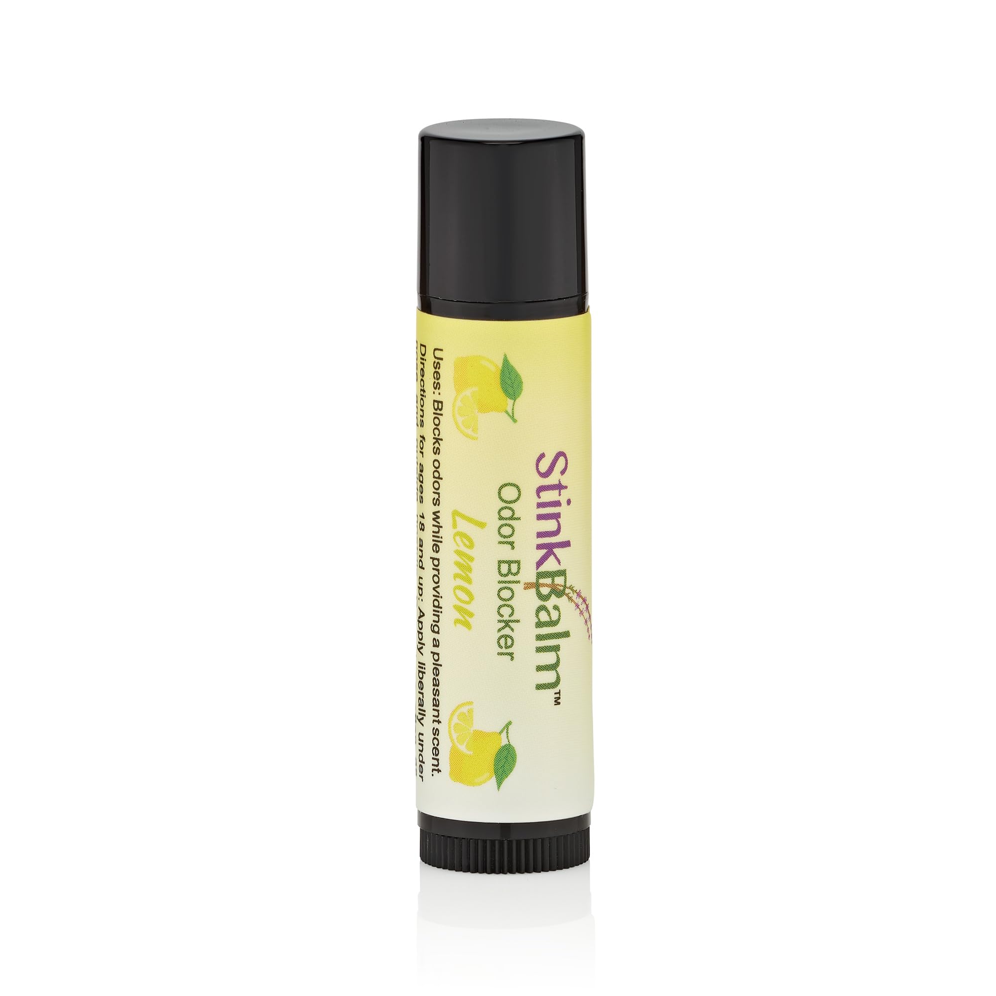 StinkBalm Citrus 911 label close-up highlights fresh citrus scent.