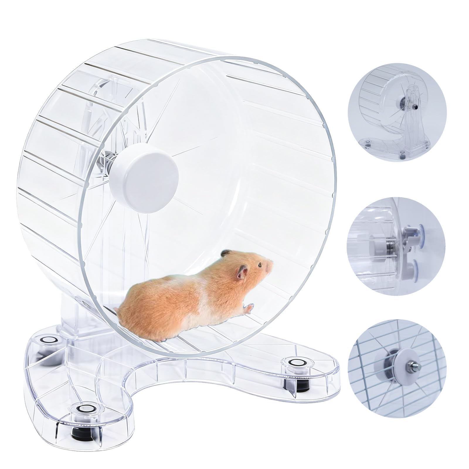 Stinzgie hamster wheel 6.5-inch front view showing compact, smooth-running design for small pets.