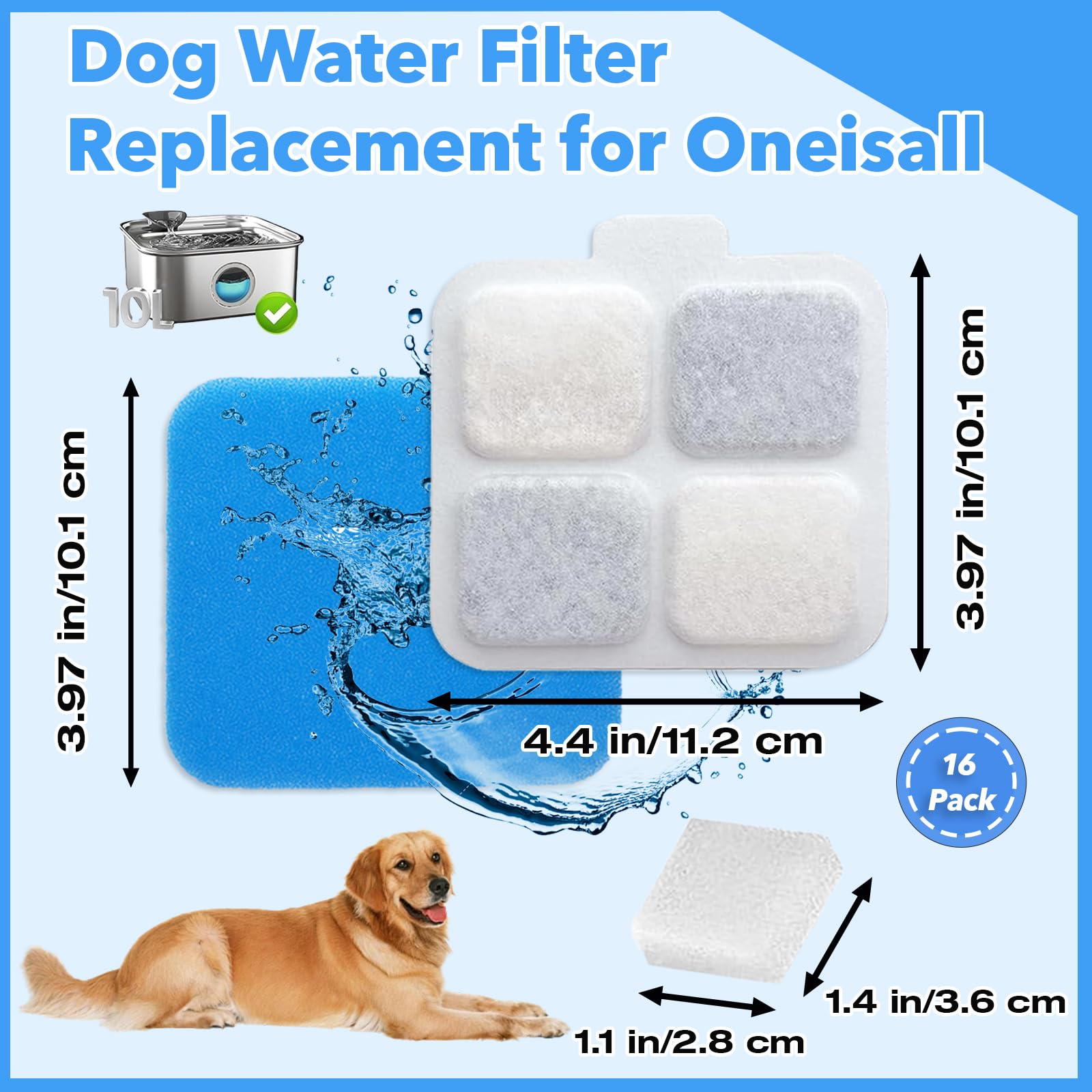 Stitokg pre-filter sponge for PW07SAU prolongs main filter life.