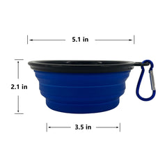 STKBES collapsible dog bowl clipped to belt loop for travel