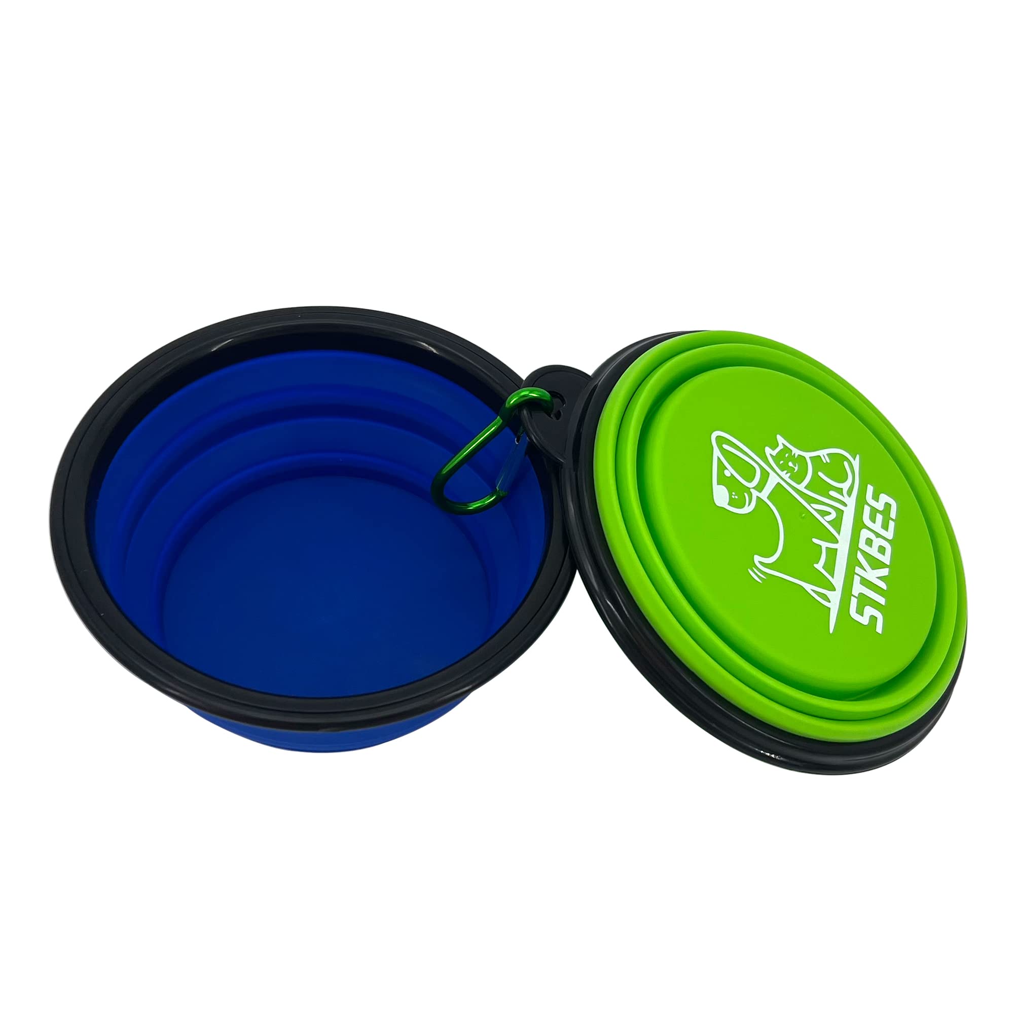 STKBES collapsible dog bowl color-mixed set for easy identification