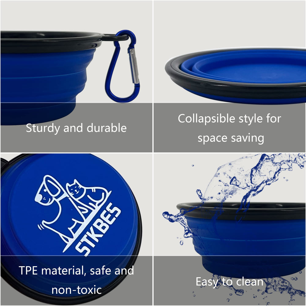 STKBES collapsible dog bowl silicone close-up highlights material