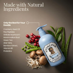 Stonepaw Doodle Shampoo lather during bath for fluffy, comfortable coat.