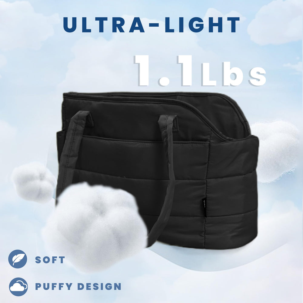 Straodtic quilted exterior with plush interior offers cozy comfort on outings.