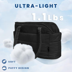 Straodtic quilted exterior with plush interior offers cozy comfort on outings.