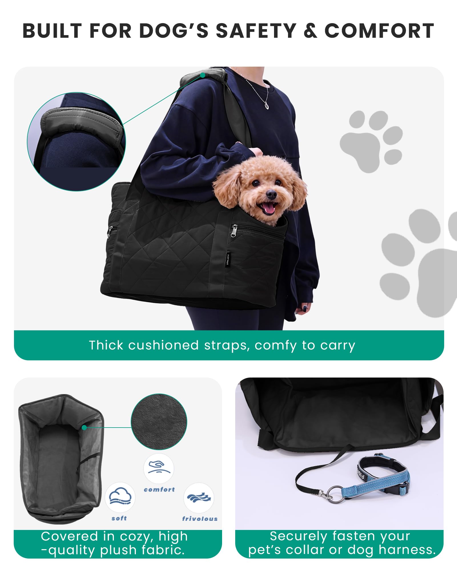 STRAODTIC removable base pad simplifies cleaning after adventures.