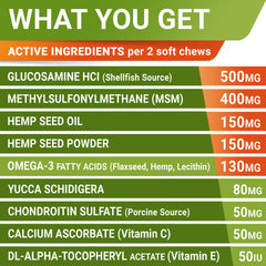 STRELLALAB mobility-boost chews highlight Omega-3 rich formula for activity.