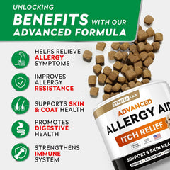 STRELLALAB dog allergy chews coat-health support for a shiny, resilient coat
