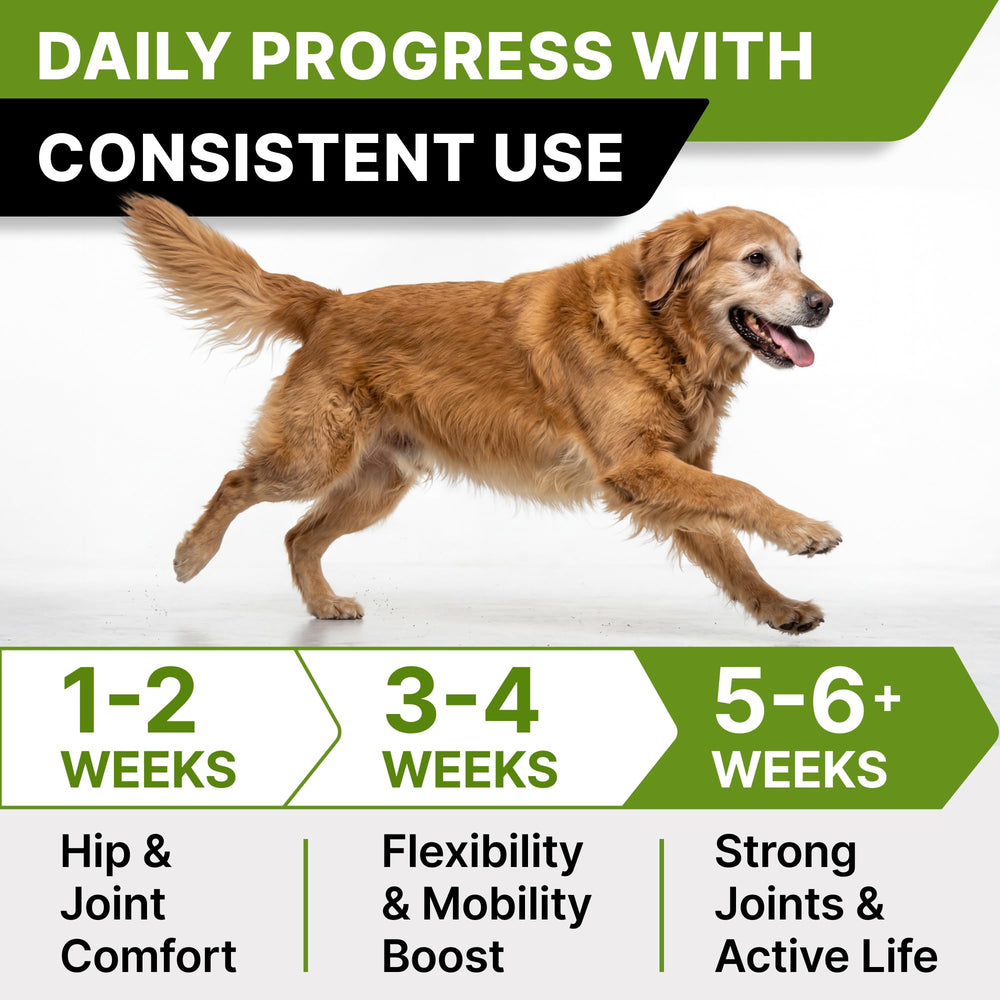 STRELLALAB Glucosamine dog treats ingredients layout highlights chondroitin and MSM.