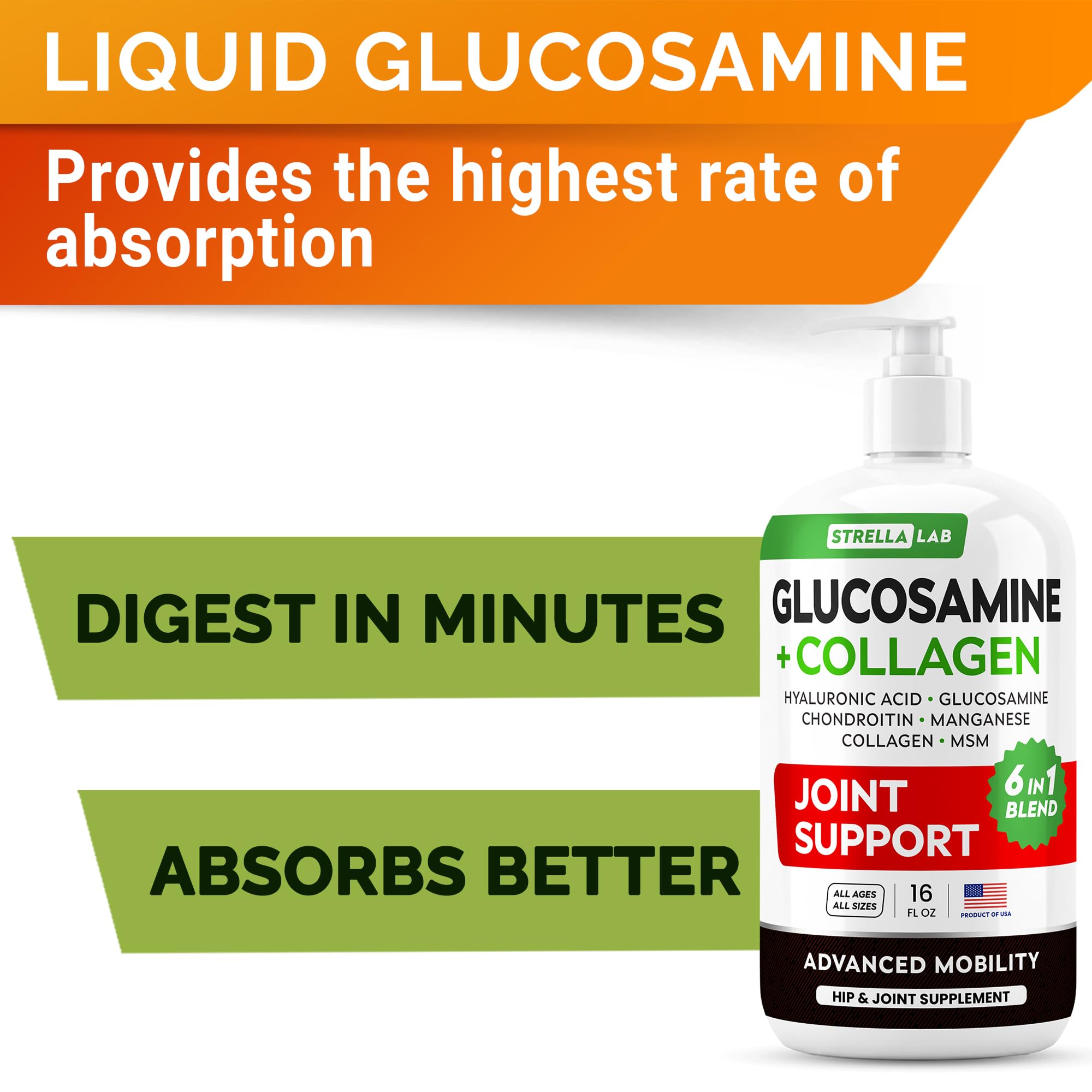 Close-up of STRELLALAB joint supplement ingredients for dogs