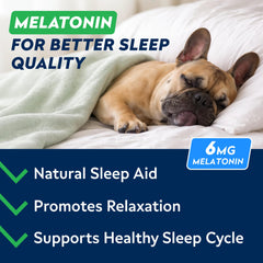 STRELLALAB dog sleep chews night aid supports restful nights.
