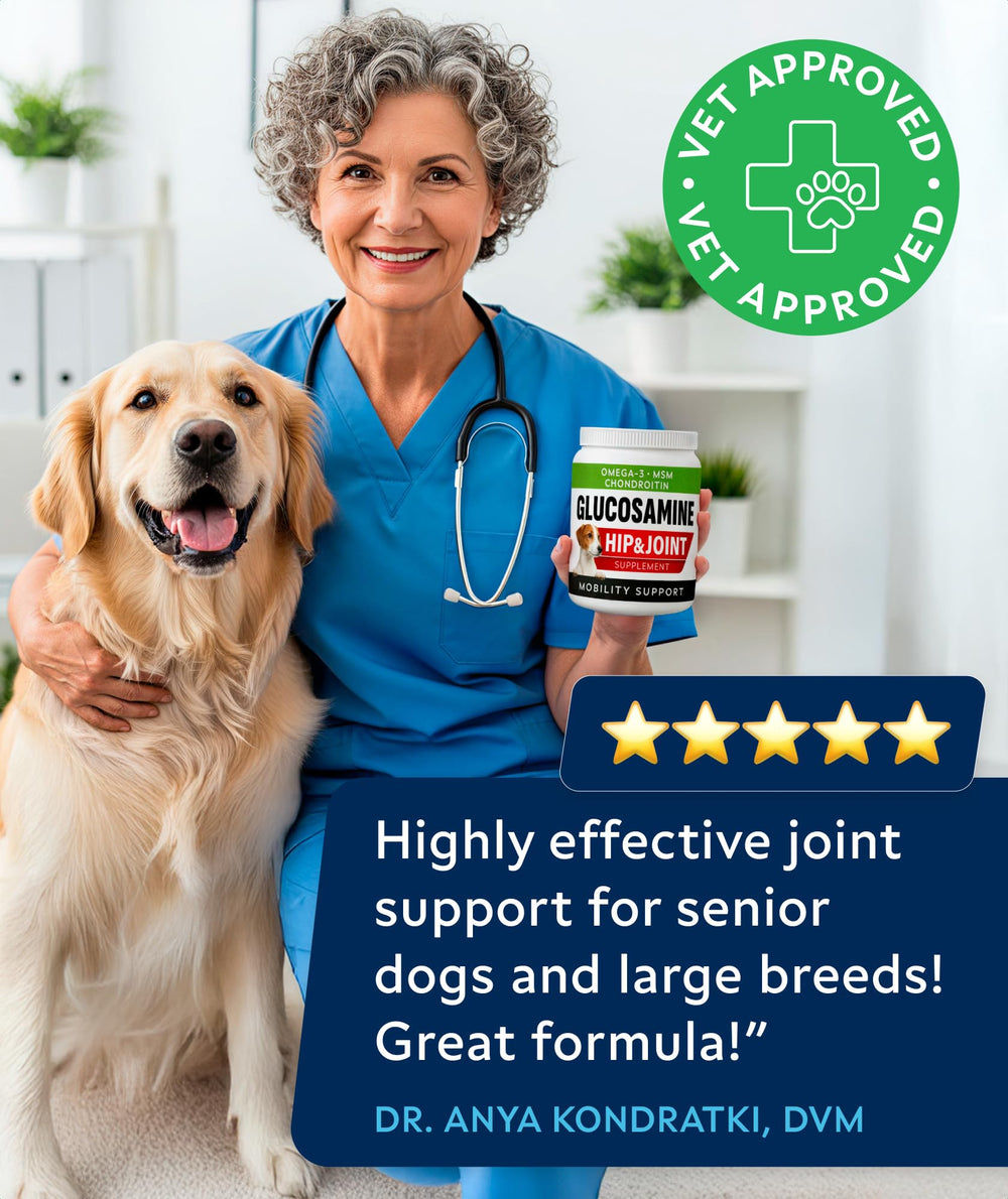 USA-made STRELLALAB hip and joint supplement label on the bottle.