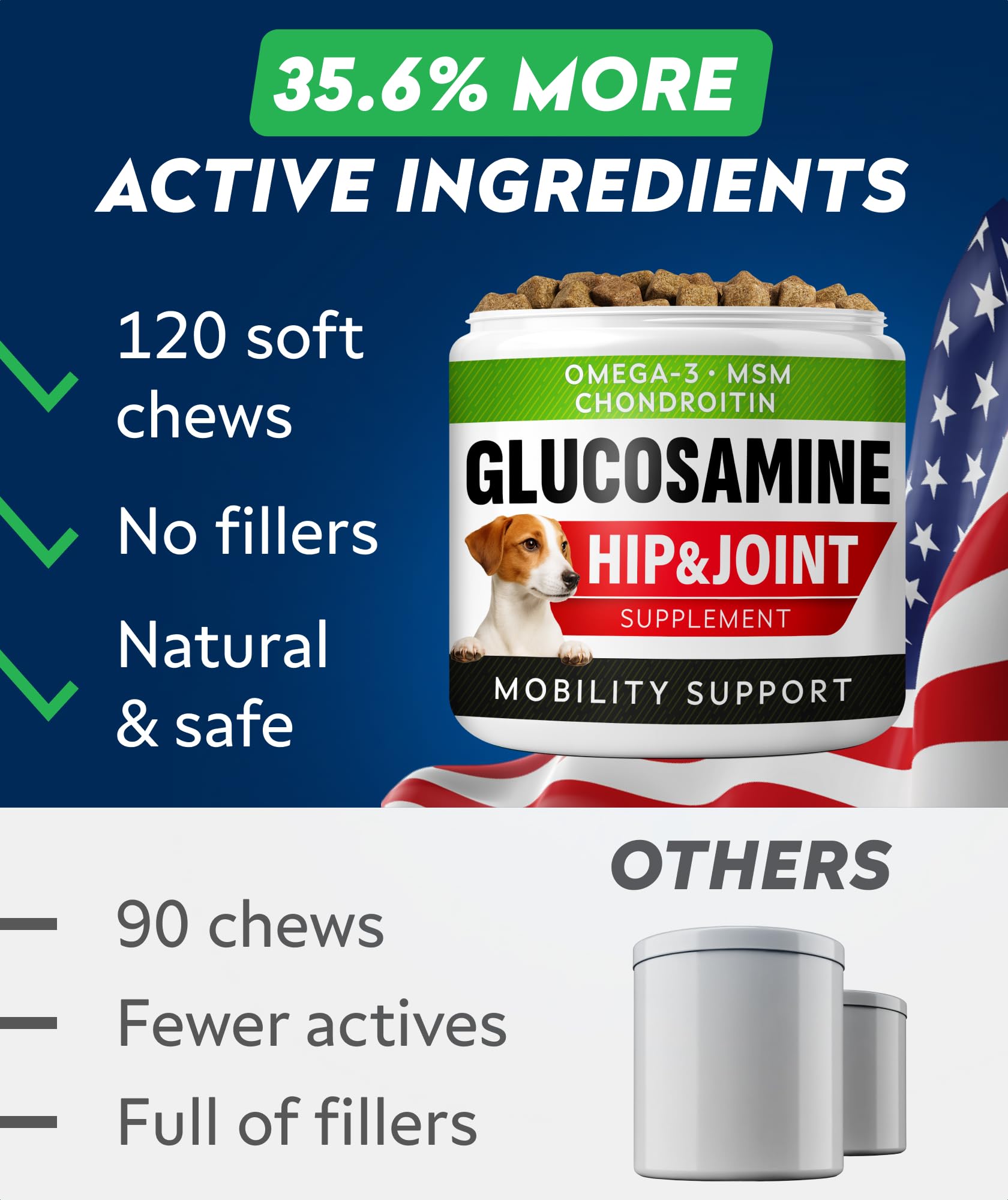 STRELLALAB made in USA dog chews with premium ingredients.