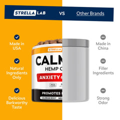 STRELLALAB natural sleep aid dog treats for better rest.