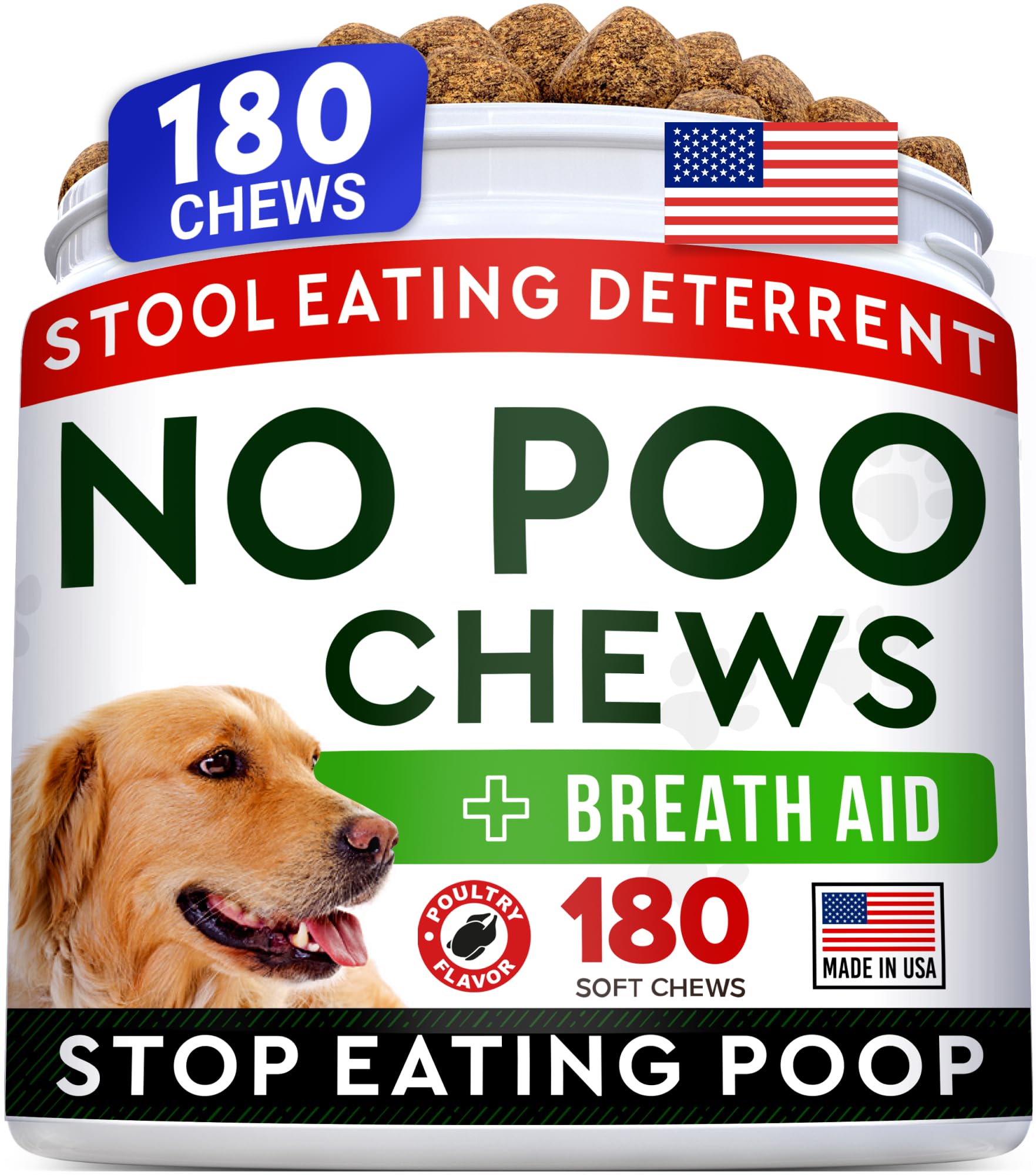STRELLALAB No Poo Chews bottle front for easy dosing.