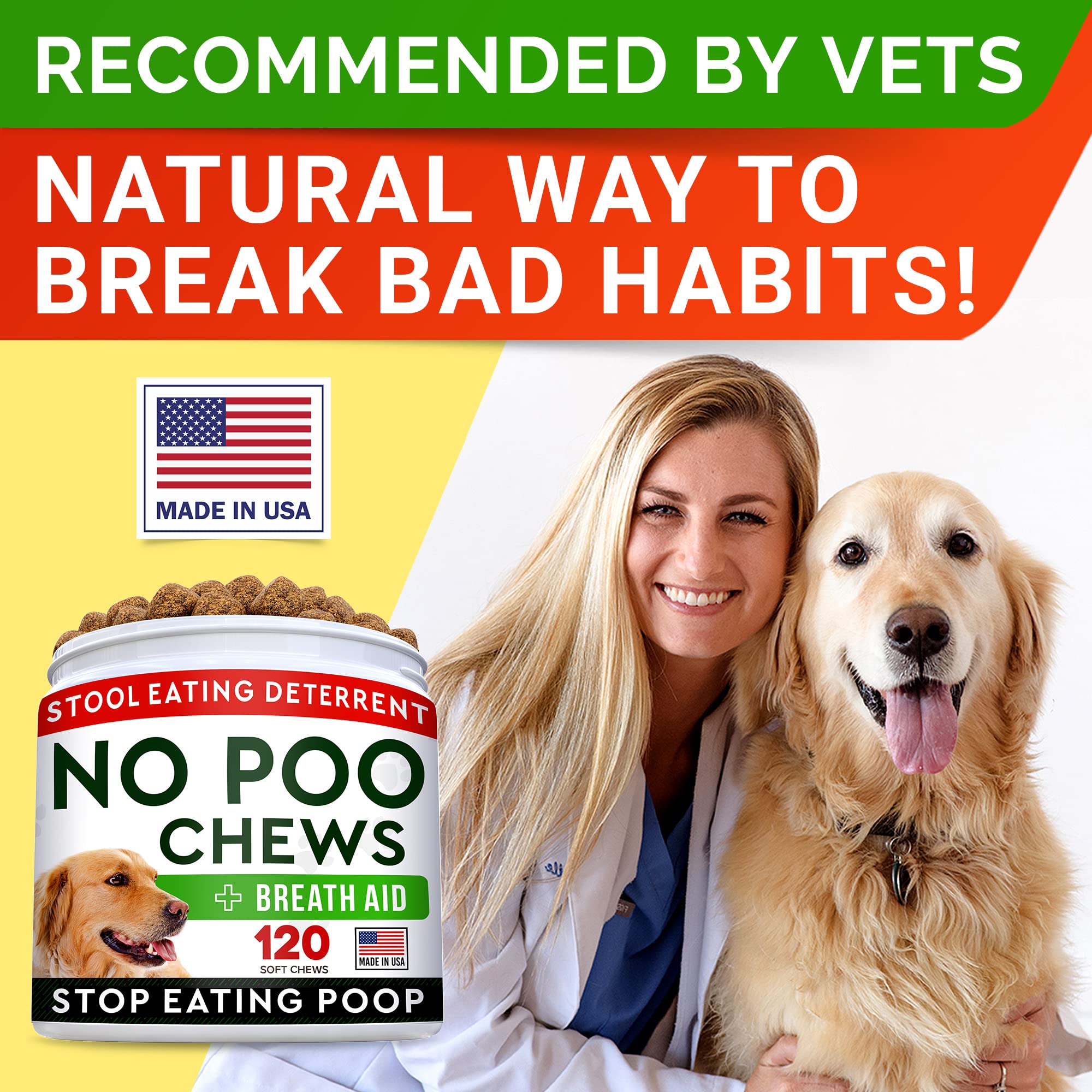 STRELLALAB No Poo Chews Made in USA seal on packaging