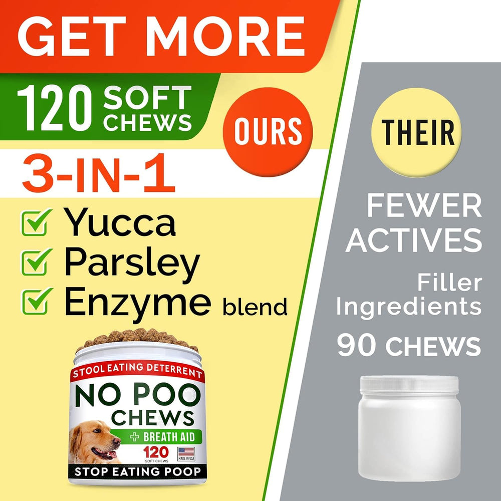 STRELLALAB No Poo Chews include probiotics and enzymes for gentle digestion.
