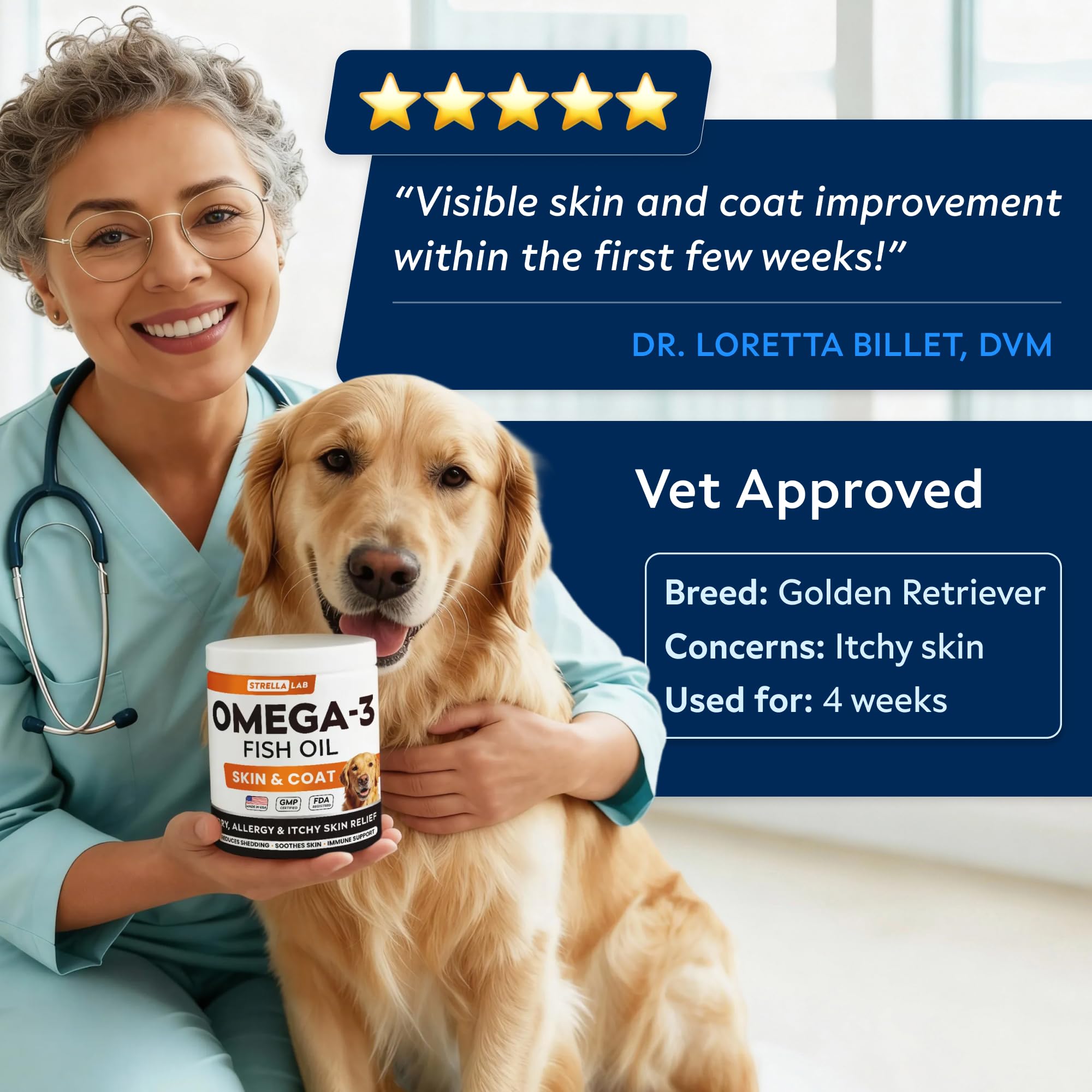 STRELLALAB Omega-3 180-count jar ready for long-lasting use