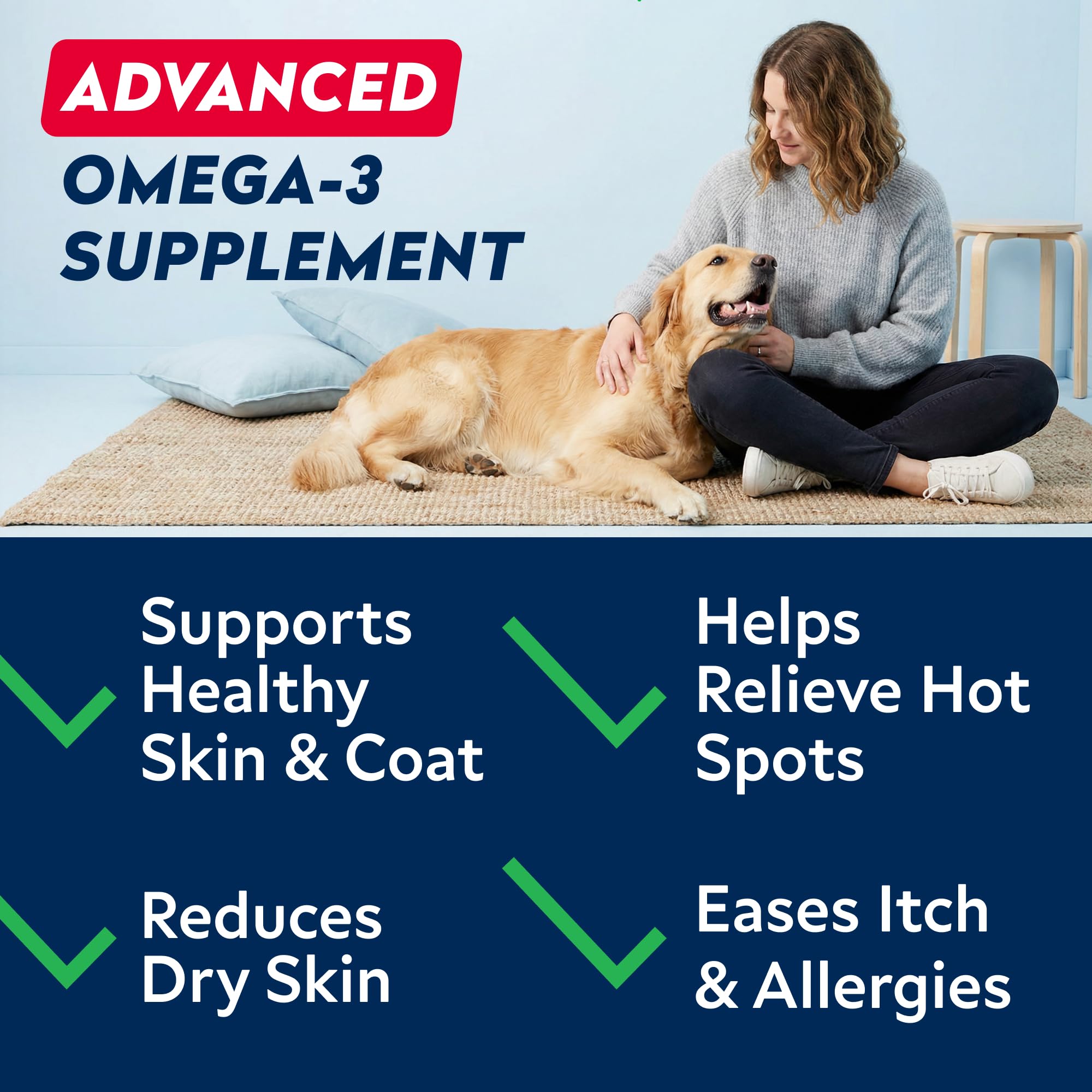STRELLALAB Omega-3 dog chews supporting healthy skin and coat