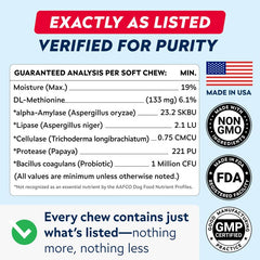 STRELLALAB chews feature natural enzymes and DL-methionine to balance pH.
