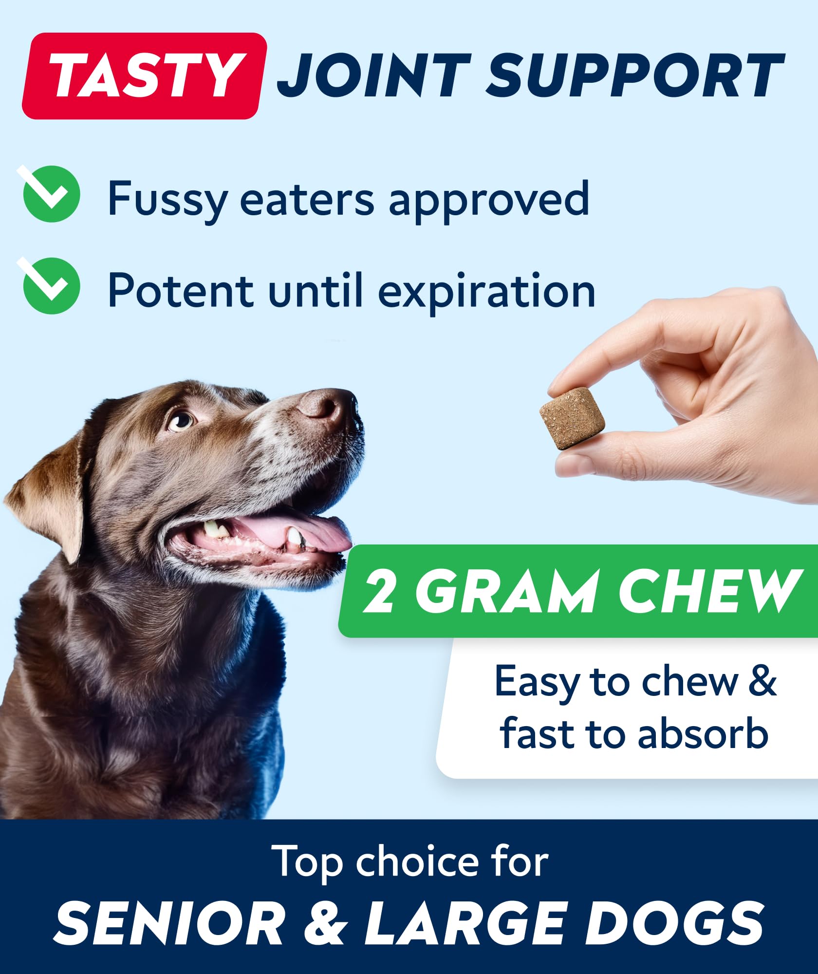 STRELLALAB puppy senior joint care—suitable across life stages.