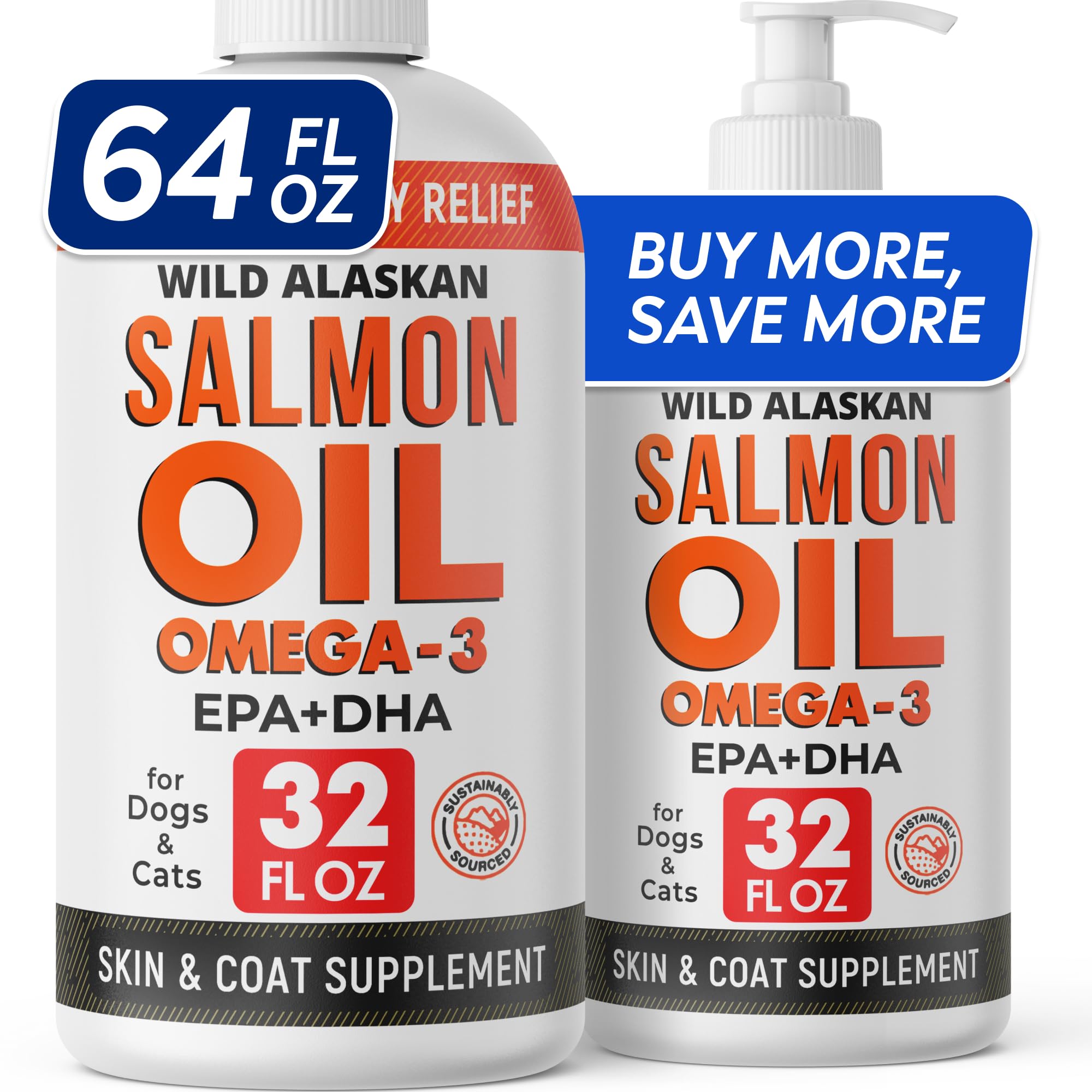 STRELLALAB salmon oil bottle promotes a shiny coat for dogs.