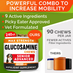 STRELLALAB Senior omega-3 fish oil for dogs: promotes healthy coat and joint comfort.