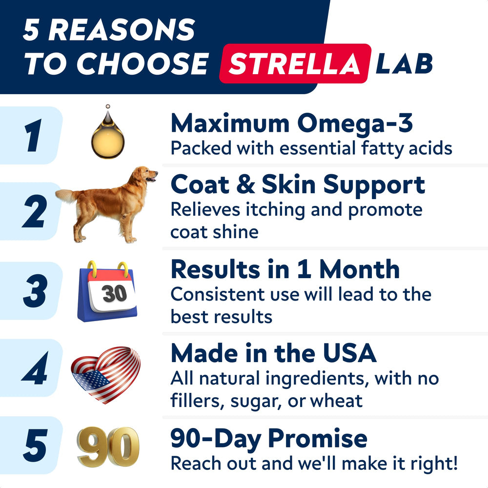 STRELLALAB Salmon Oil packaging US-made signals quality