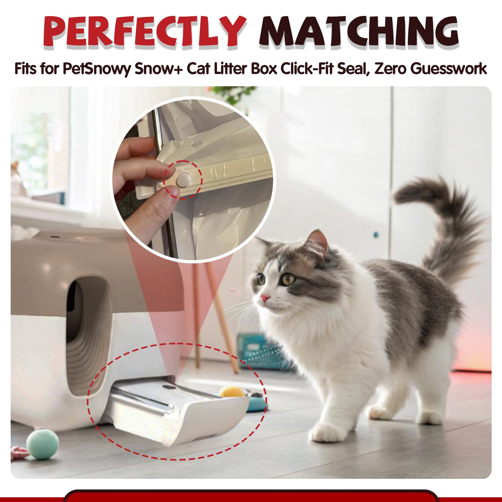 StreytoTek Petsnowy self-sealing drawer bag for easy removal.