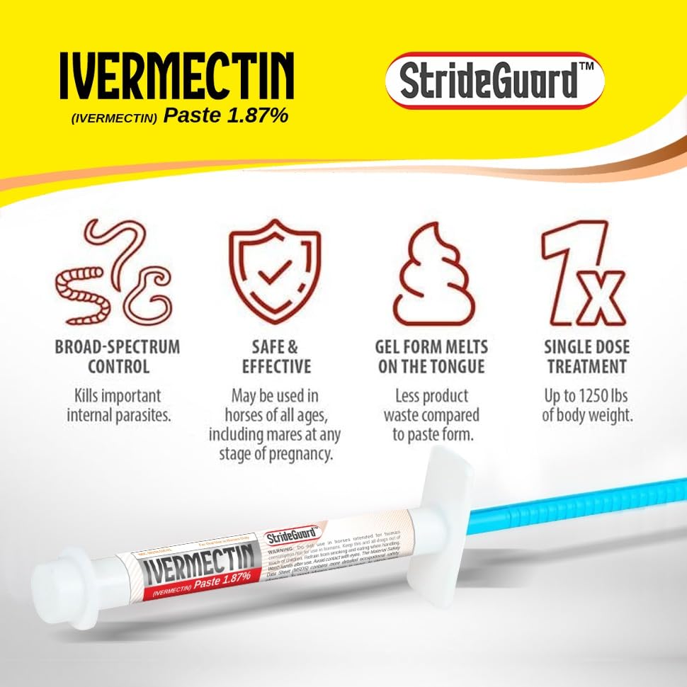 StrideGuard product box and tube display—ideal for barns.