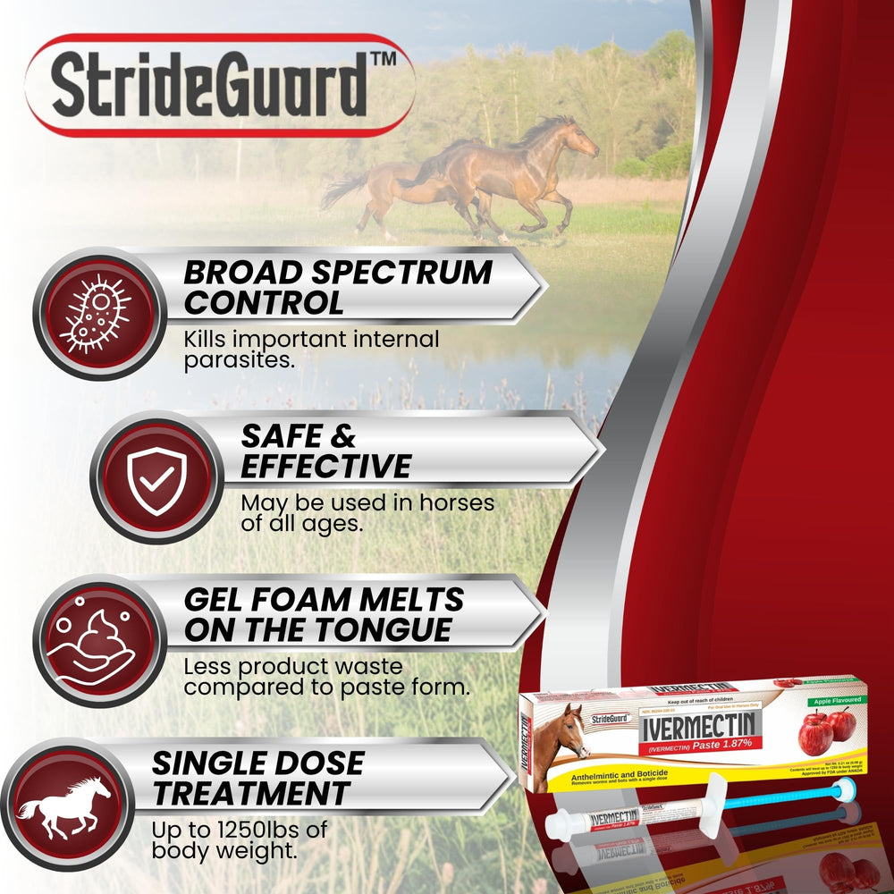 StrideGuard 6.08g tube ready for farm or stable use.