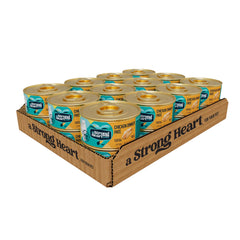 Strongheart chicken dinner pate can front highlights premium cat nutrition and flavor.