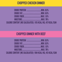 Strongheart chicken pieces in gravy highlight real meat texture for tasty meals.