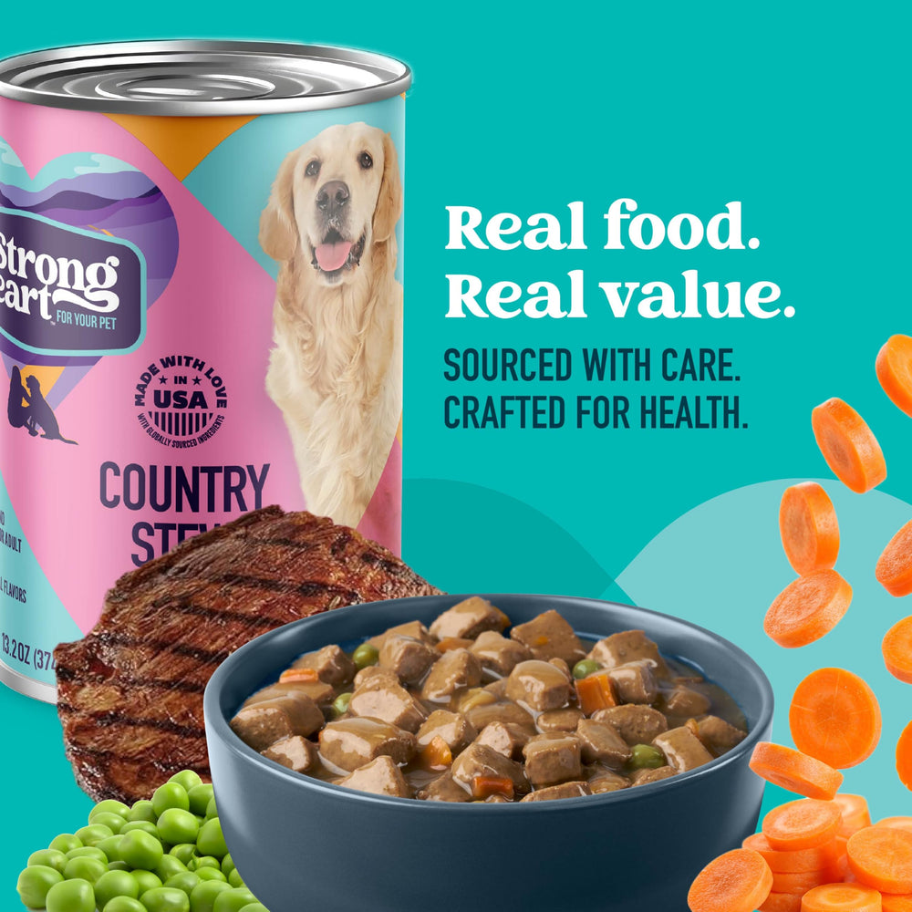 Strongheart Country Stew peas and carrots in savory gravy