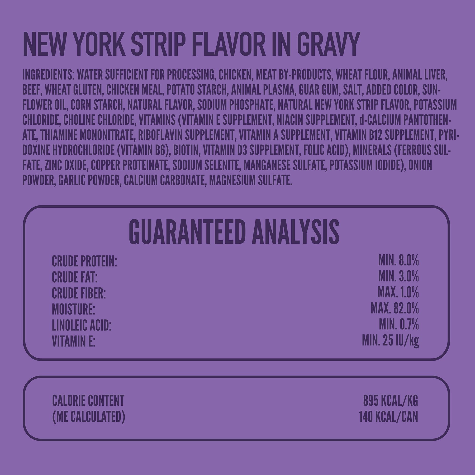 Strongheart New York Strip wet food in gravy can – complete nutrition in every bite