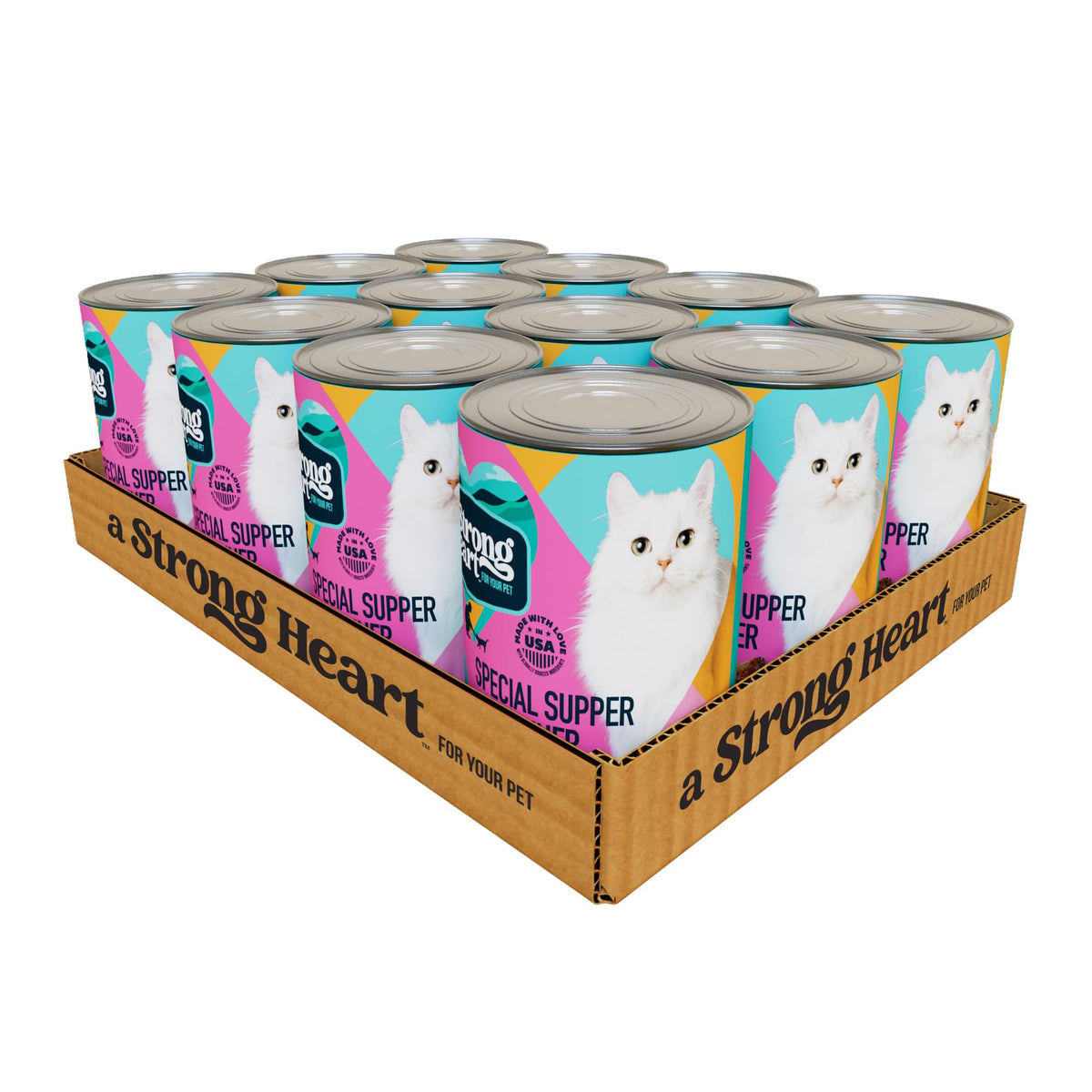 Strongheart Special Supper Dinner canned cat food for daily meals.