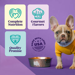 Strongheart variety pack showing Beef Bacon & Cheese Dinner and Country Stew options
