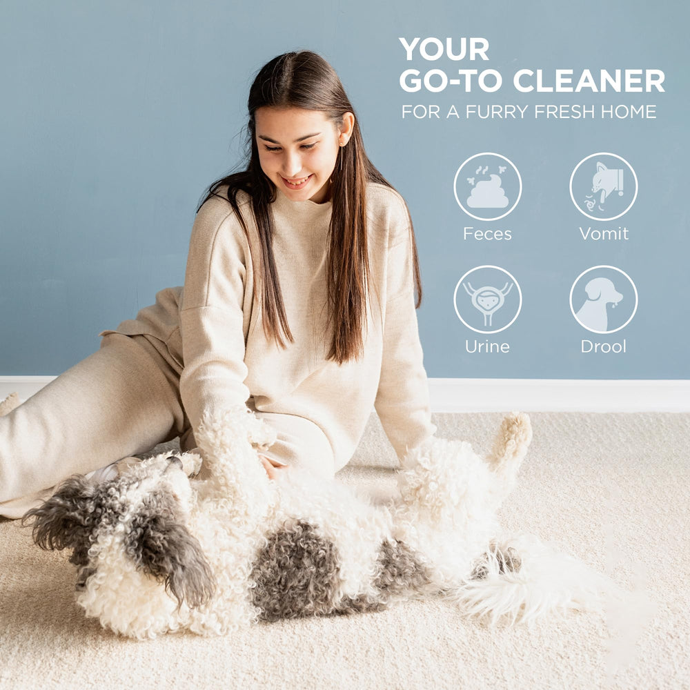 Stuart Pet Supply Co. Odor Eliminator multi-surface cleaner for furniture and carpets.