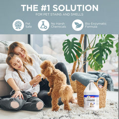 Stuart Pet Supply Co. Odor Eliminator stain removal on carpets.