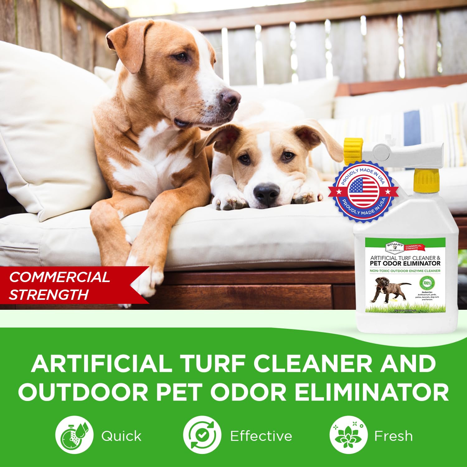 Stuart Pet Supply Co. outdoor odor eliminator with garden hose attachment