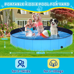 STUDESK foldable dog pool compact fold demonstrates space-saving storage.