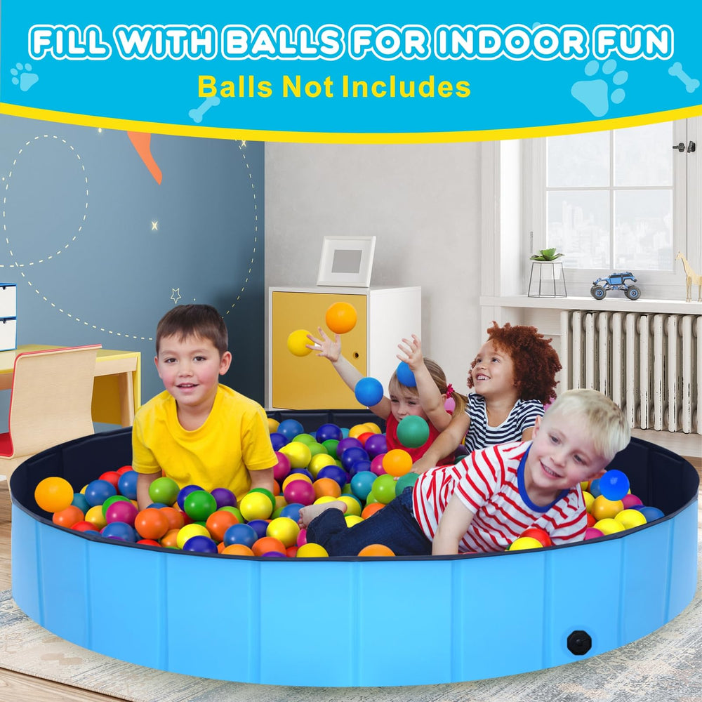 STUDESK foldable dog pool drain-access for easy emptying