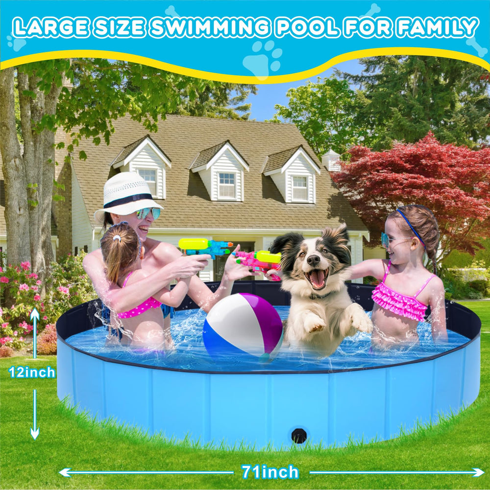 STUDESK foldable dog pool thick PVC close-up reveals durable material