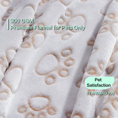 Stuffed beige premium soft dog blanket large 42x66 inches covers dogs comfortably