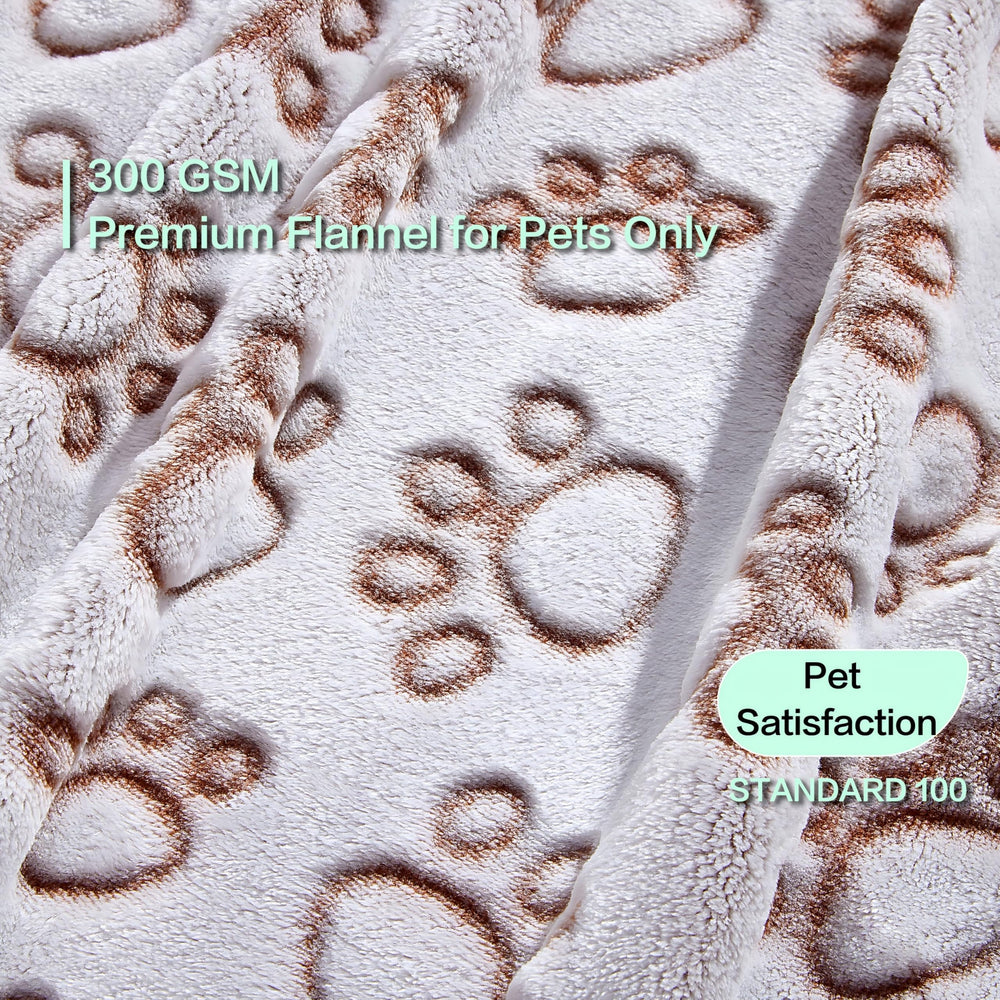 Stuffed large dog blanket with brown back for versatile protection.