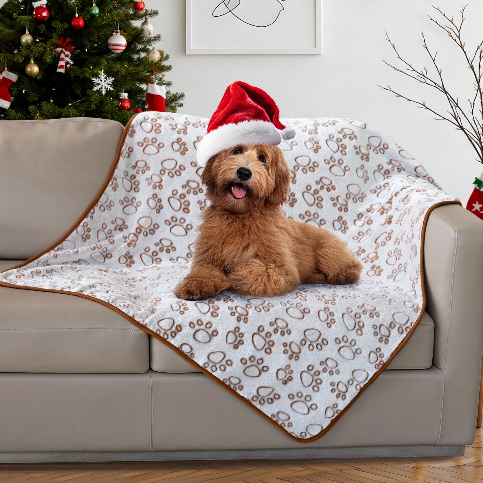 Stuffed gift-wrap ready blanket for pet lovers.